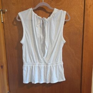 Banana Republic Cream Sleeveless Blouse